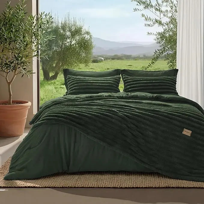 6 Pieces Gentlesoft 2-in-1 Detachable Comforter Set with Fluffy Blanket, SnapTech Design, All Season Bedding