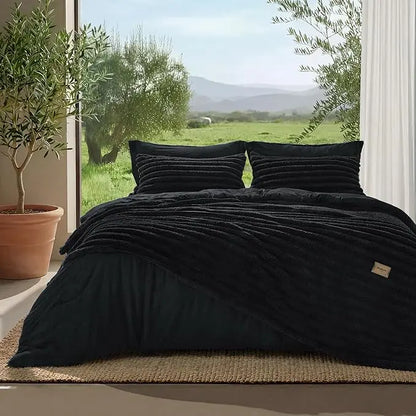 6 Pieces Gentlesoft 2-in-1 Detachable Comforter Set with Fluffy Blanket, SnapTech Design, All Season Bedding