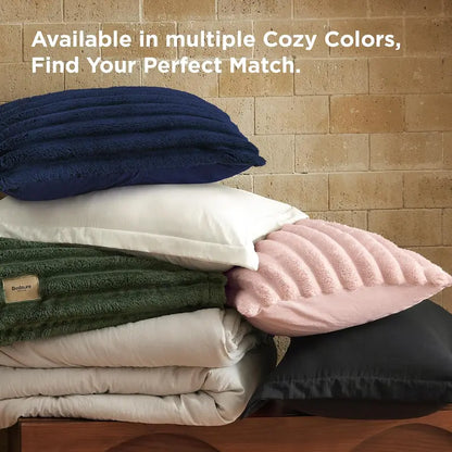6 Pieces Gentlesoft 2-in-1 Detachable Comforter Set with Fluffy Blanket, SnapTech Design, All Season Bedding